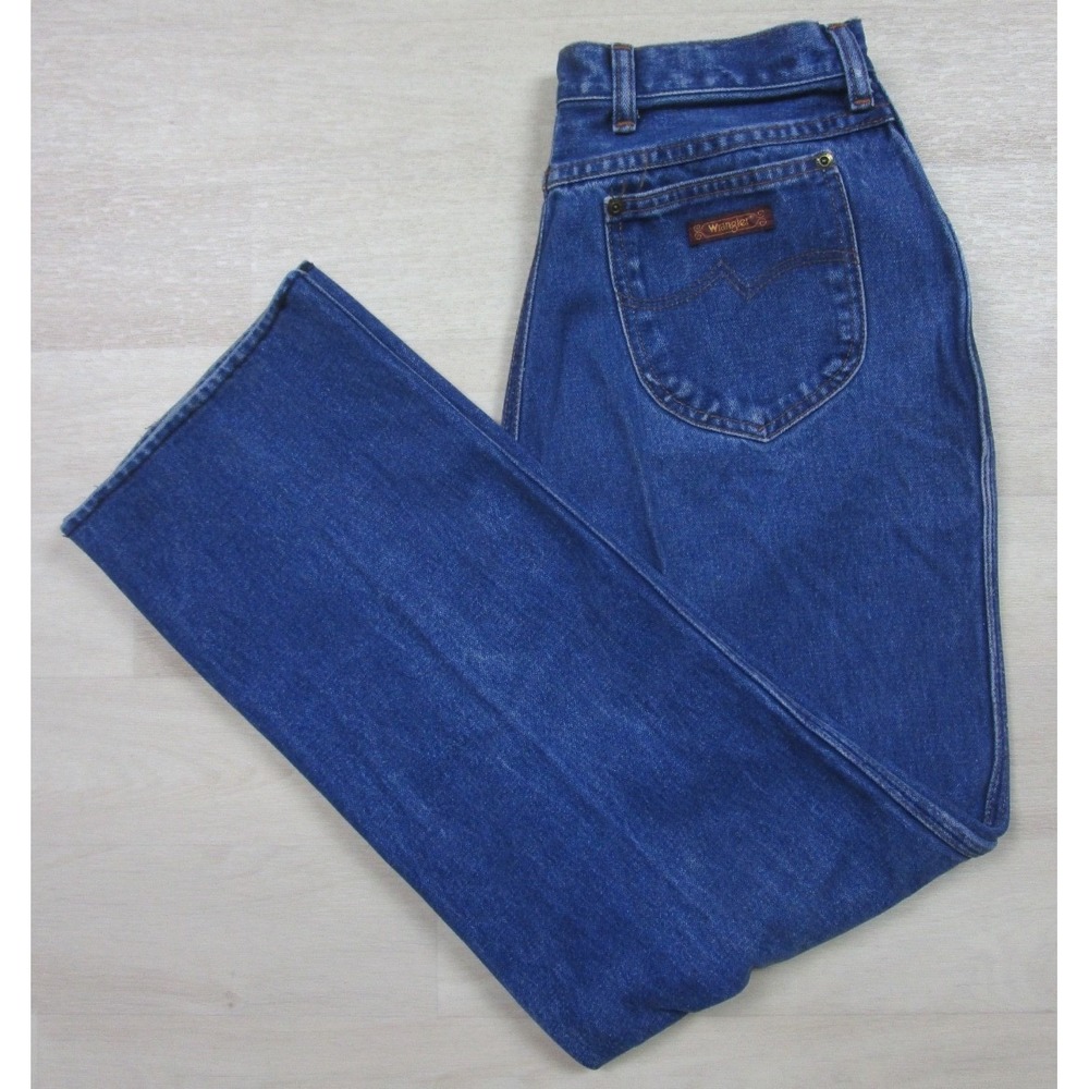 Vintage 1970s Wrangler No Fault Denim Womens Jeans (29" Waist) High Rise Bootcut